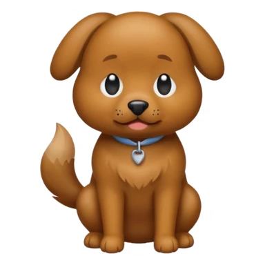 dog squatting and pooping apple style emoji sticker