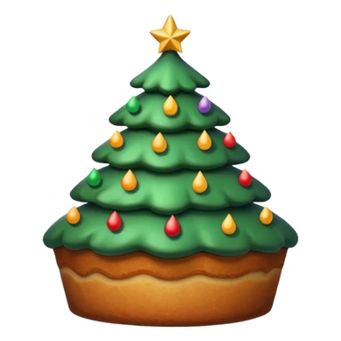 cake that looks like christmas tree sticker