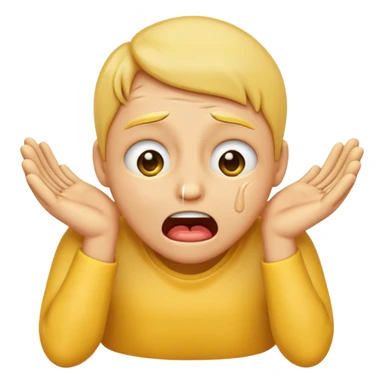 An emoji strangling itself sticker