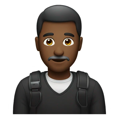 Man with a black iPhone  sticker