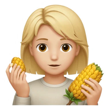 Je veux un garçon brun avec des mèches blondes qui montre à la caméra ses cheveux avec des mèches blondes sticker