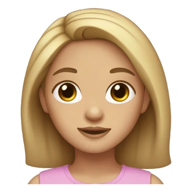 Girl with dark blond Hair and hazel eyes  sticker