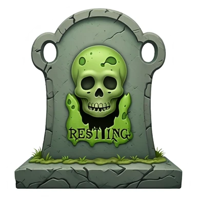 "rest in festering slime" riten on a tomb stone sticker