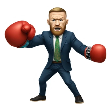 Conor mcgregor throwing a punch full body sticker