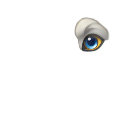 Loup doré et bleu yeux rouges  sticker