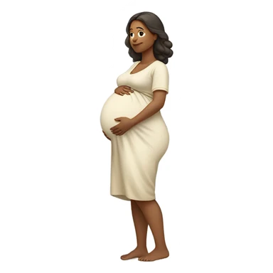 pregnant lady sticker