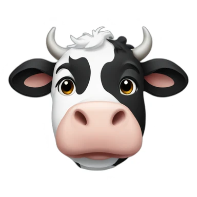 black and white cow sticker