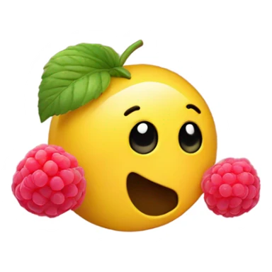 Yellow emoji blowing raspberry sticker
