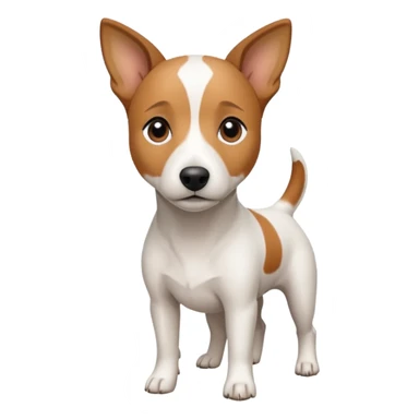 a white jack russell the size of a kelpie sticker