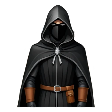 icon featuring Assasin's Creed in an iconic assassin's hood, standing tall against the backdrop of Florence. The design captures the essence of adventure, with intricate details of historical architecture and a sense of mystery. The character is poised, ready for action. transparent background. sticker