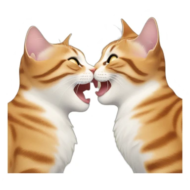 Cats kissing each other sticker