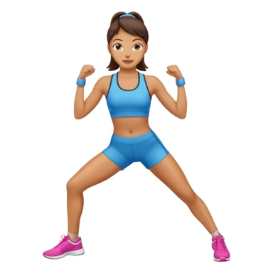 aerobic doing girl sticker