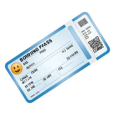 boarding pass sticker
