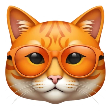 ￼ Katze mit Sonnenbrille an sticker