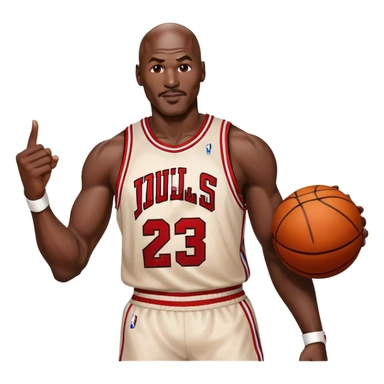 Michael Jordan basketball star half body portrait sticker