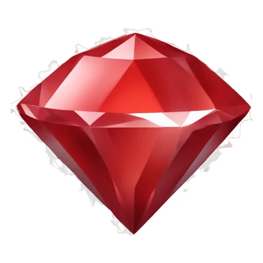 Sideways red diamond on white rectangle  sticker