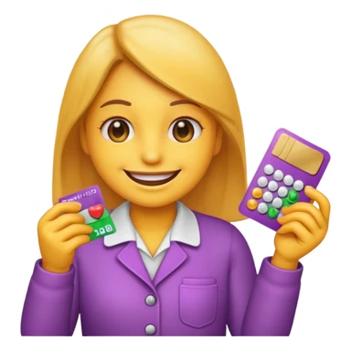 Emoji like this “🥰” holding a credit card with pills sticker