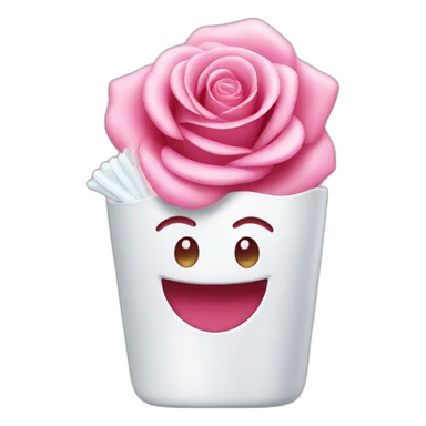 Dentifrice rose sticker