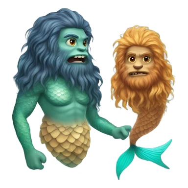 Sasquatch mermaid  sticker