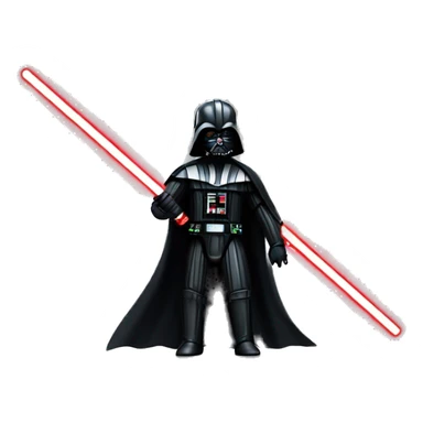 Darth Vader with a red lightsaber  sticker