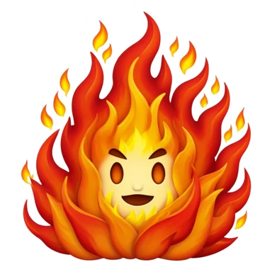 Bush engulfed in orange and red flames sticker