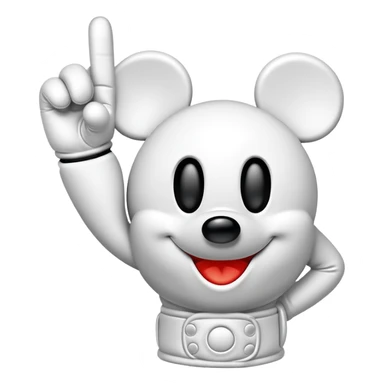 mickey mouse glove middle finger  sticker