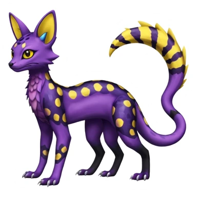 Shiny Salandit-Umbreon-Serval-Noivern-Noibat-Hybrid (Full body) sticker