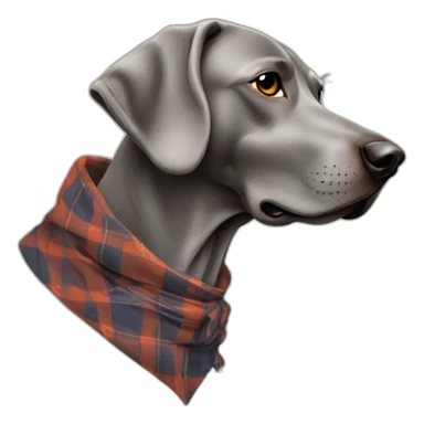 Braque de weimard avec un plaid sticker