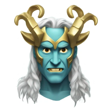Loki frost giant with Gold crown horns sticker
