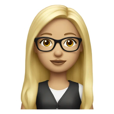 Blonde brats doll with glasses sticker
