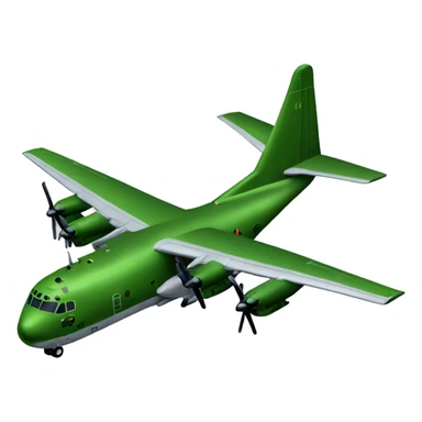 Green c-130 plane sticker