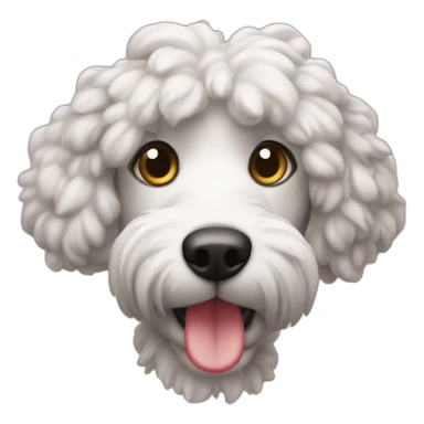 Un caniche qui mange un concombre sticker