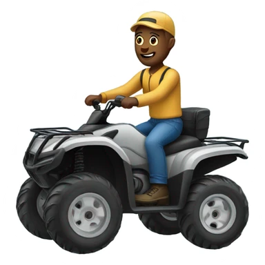 Man riding ATV sticker