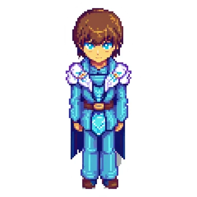 Seto Kaiba from Yu-Gi-Oh! pixel art style sticker