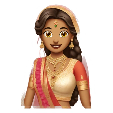 Indian bride honeymoon sticker