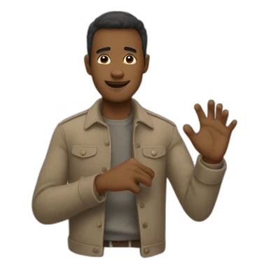 HOmme qui levent les mains sticker