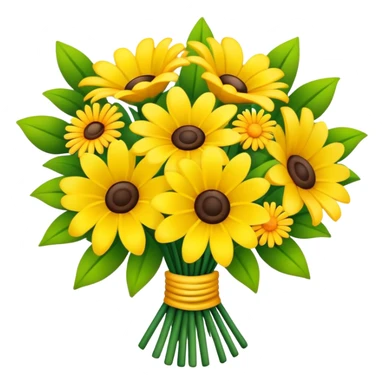 Yellow bouquet of flowers  sticker