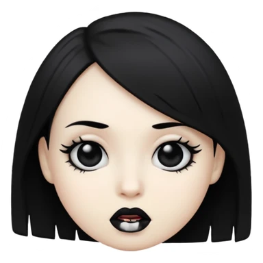 an emo emoji rolling its eyes sticker