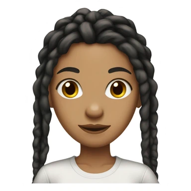 Tan girl with black locs dark white tied shirt  sticker