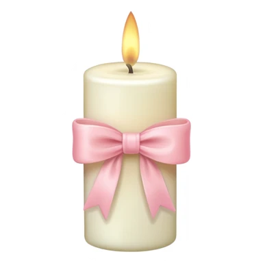 Candle With Pastel Pink Bow sticker