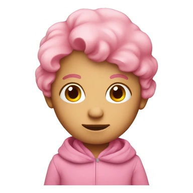Cute pink person sticker