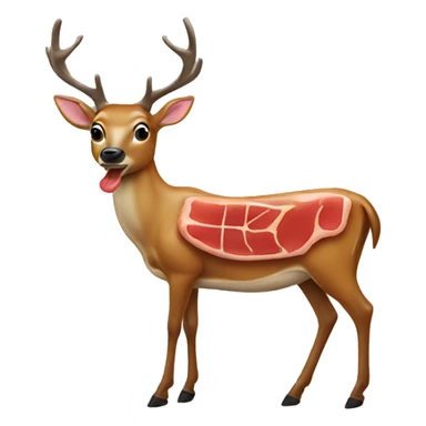 Deer grilling a steak sticker