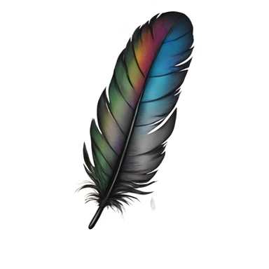 feather and ink sticker