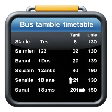 bus Timetable sticker