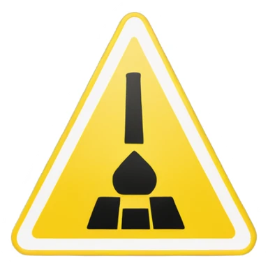 simple alert road sign yellow sticker