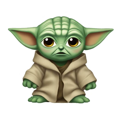 Baby Yoda in terrible anger sticker
