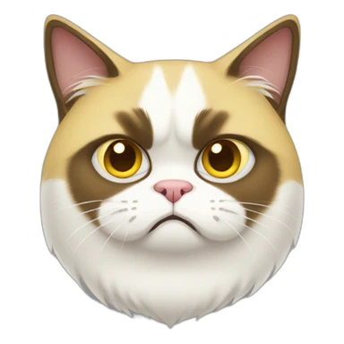 yellow and white grumpy cat sticker