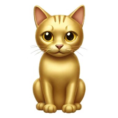 A cat made of gold sticker