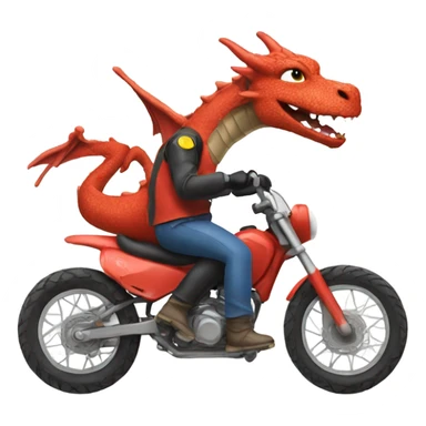 Dragon riding dirt bike sticker