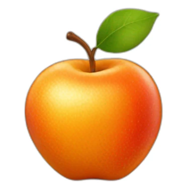 Cœur orange apple  sticker